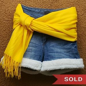 🚫SOLD🚫 Luffy Cosplay Jean Bermuda Shorts & Scarf Costume